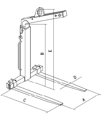 vhs crane fork dimensions